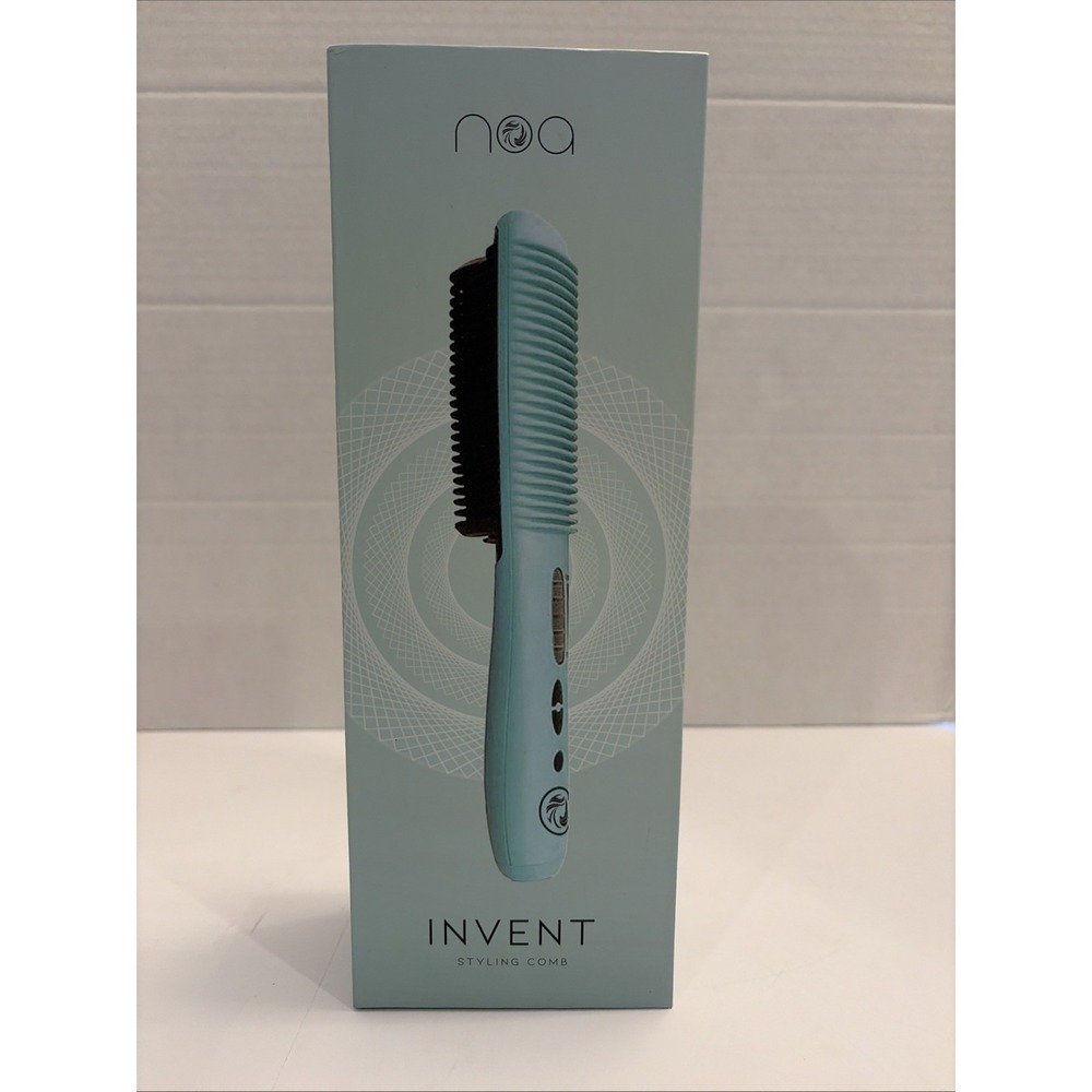 NOA Invent Blue Ceramic Styling Comb with 6 Heat Settings, Used, Complete in Box